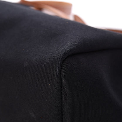 Hermes Toile Vache Calfskin Herbag 30 PM Black Natural 30 of 34