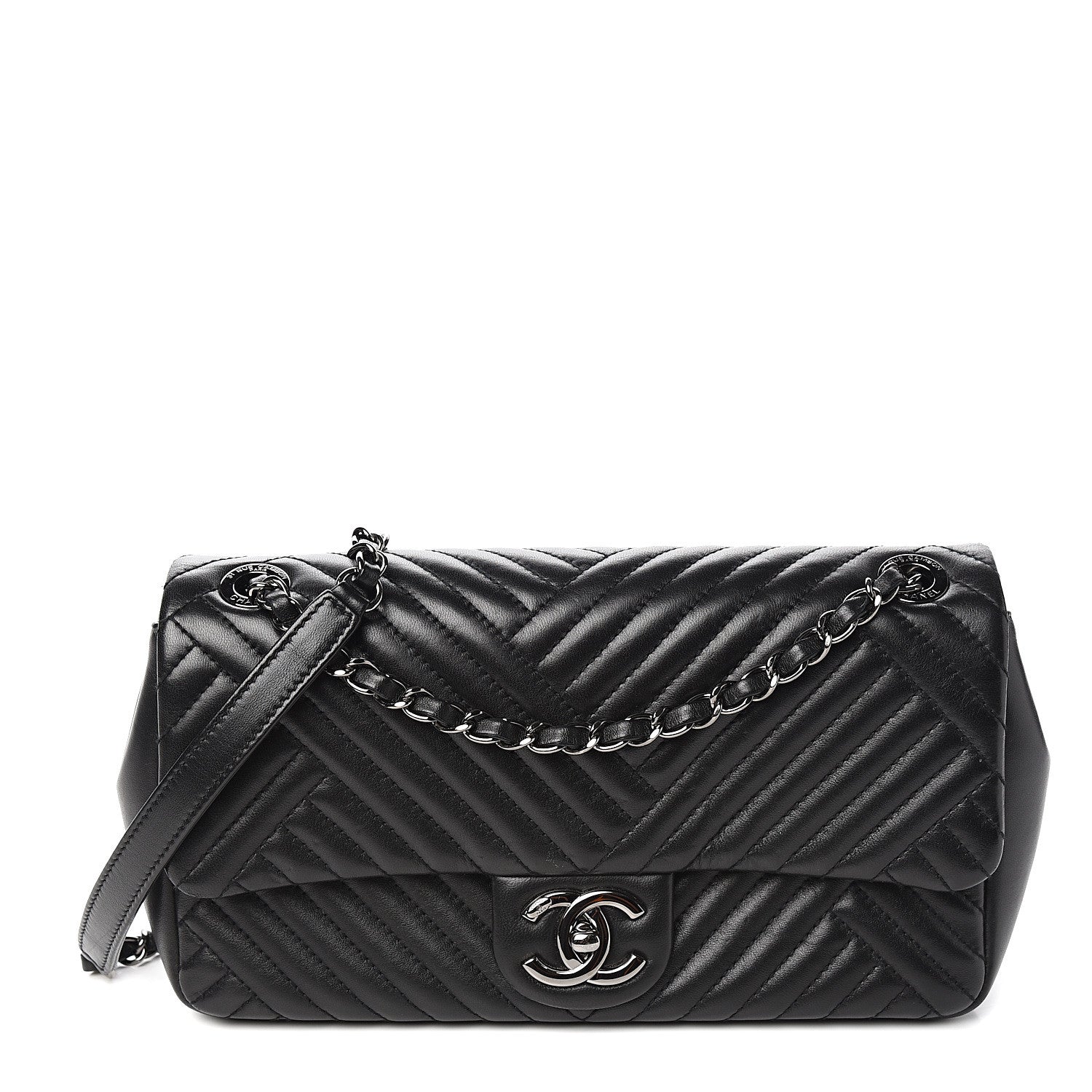 Chanel Lambskin Medium CC Crossing Flap Black 1 of 10