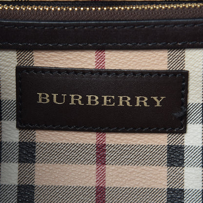 Burberry Haymarket Check Small Canterbury Tote Chocolate 9 of 13