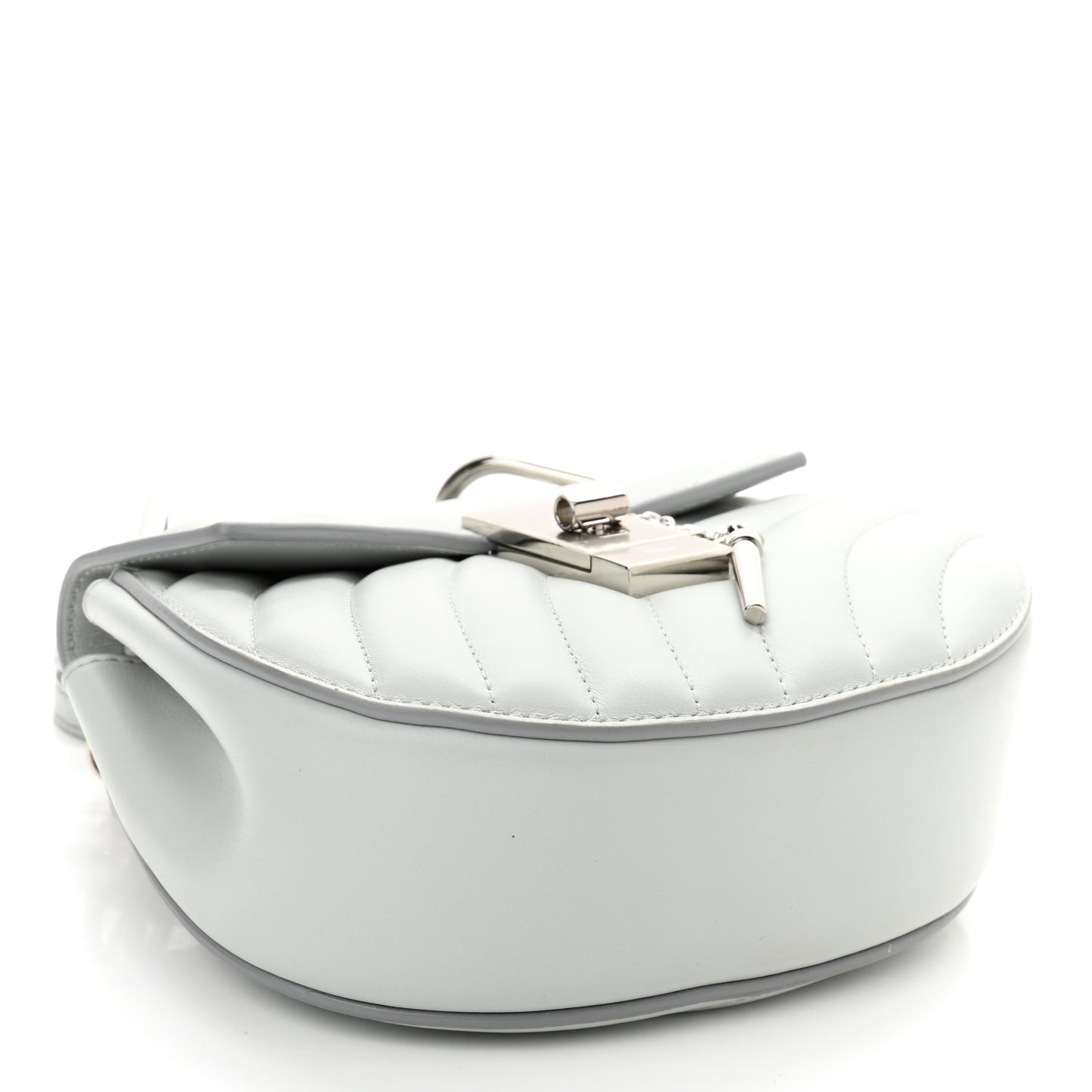 Calfskin Quilted Mini Drew Bijou Shoulder Bag Airy Grey