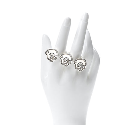 Gucci Sterling Silver GucciGhost Hamlet Skull Double Finger Ring L 2 of 6