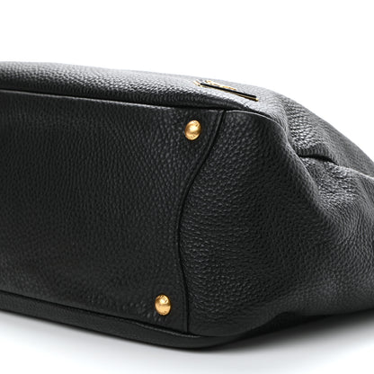 Prada Vitello Daino Side Pocket Hobo Black 10 of 10