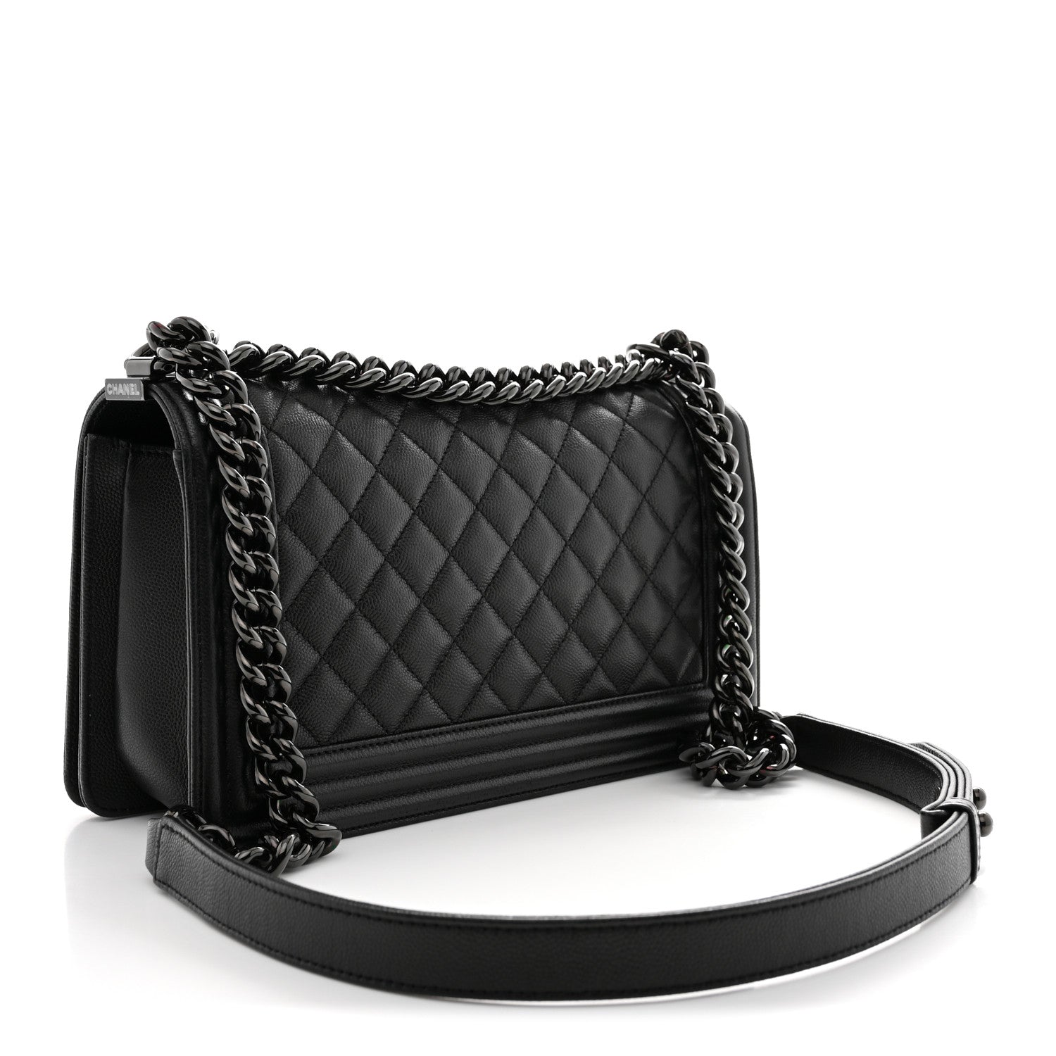 Chanel Caviar Quilted Medium Boy Flap So Black 3 of 11