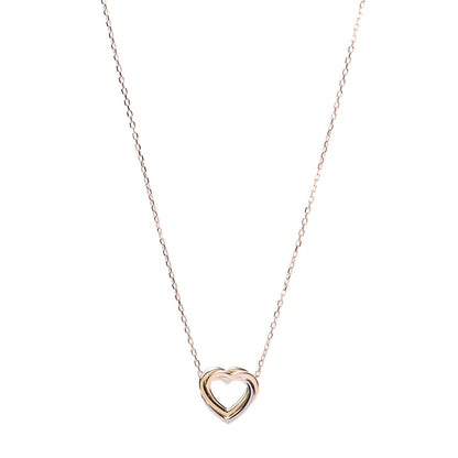 Cartier 18K Pink Yellow White Gold Trinity Heart Necklace 1 of 6