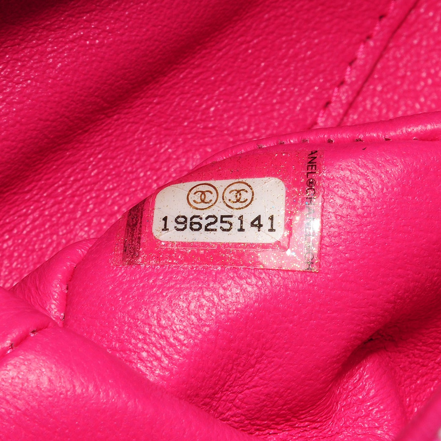 Tweed Medium Double Flap Fuchsia White