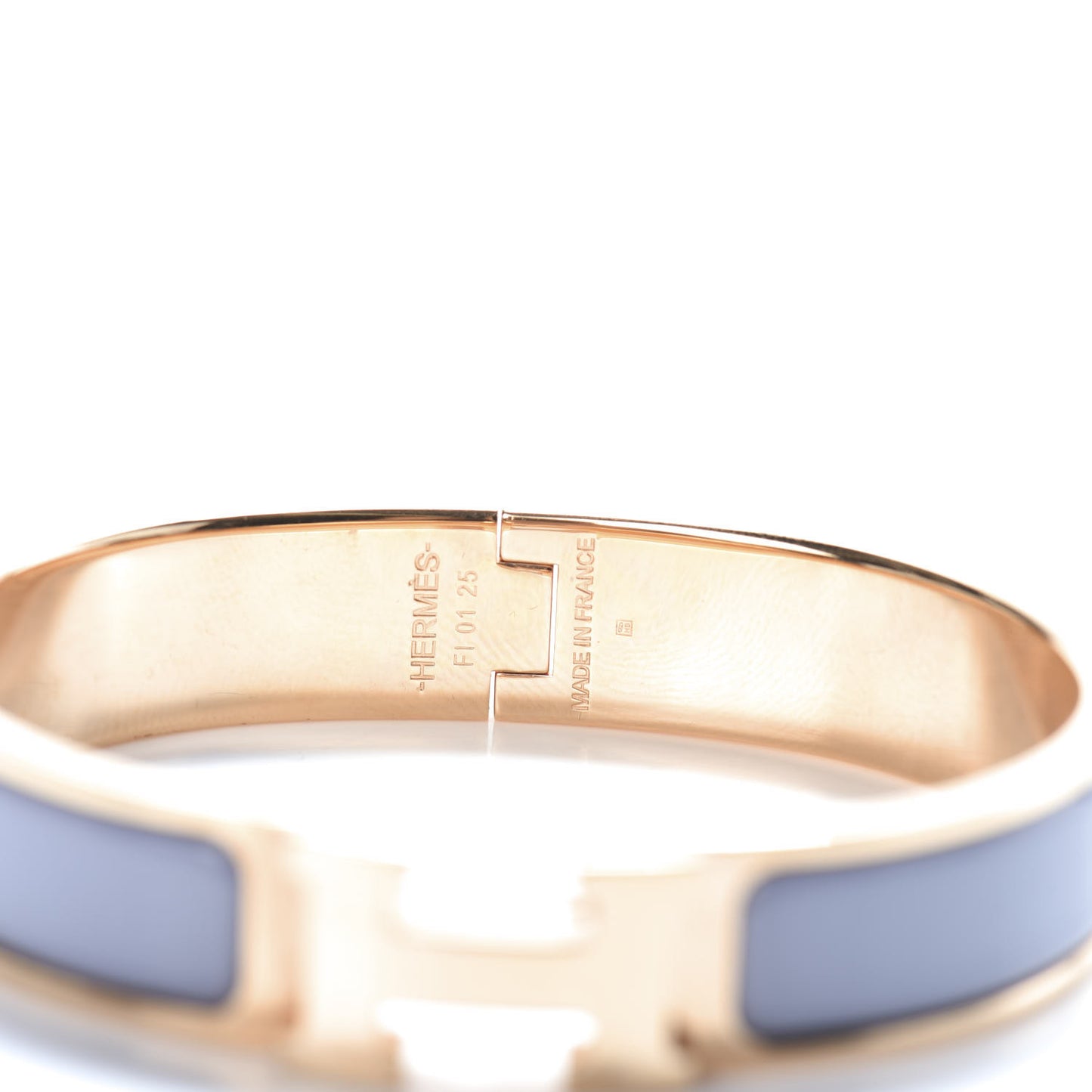 Enamel Narrow Clic Clac H Bracelet PM Bleu Lin