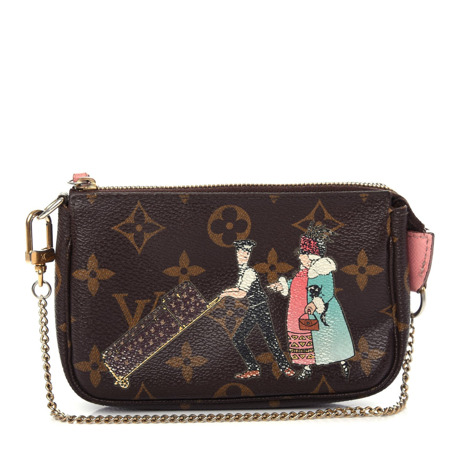 Monogram Illustre Mini Pochette Accessories Rose
