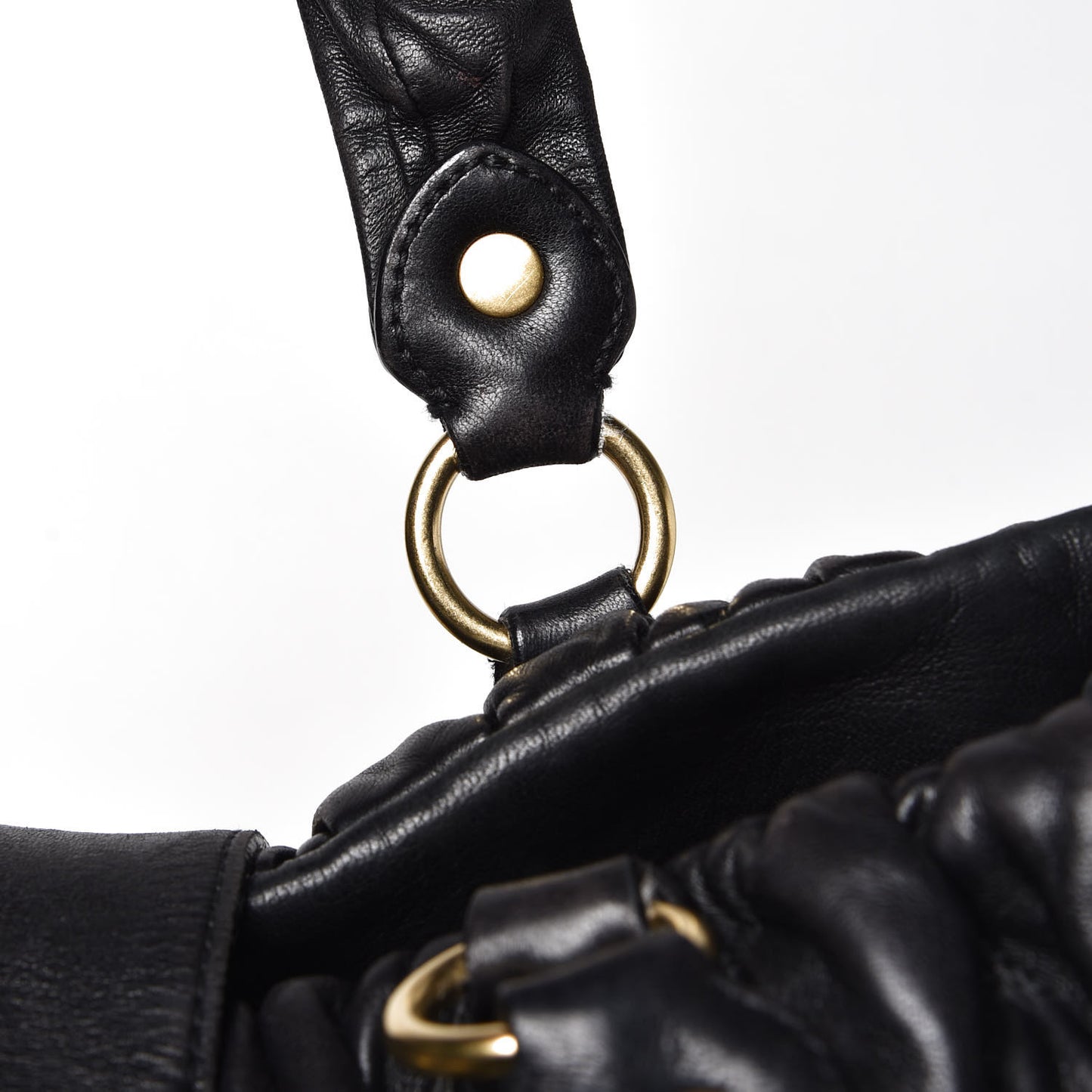 Nappa Matelasse Shopping Tote Black