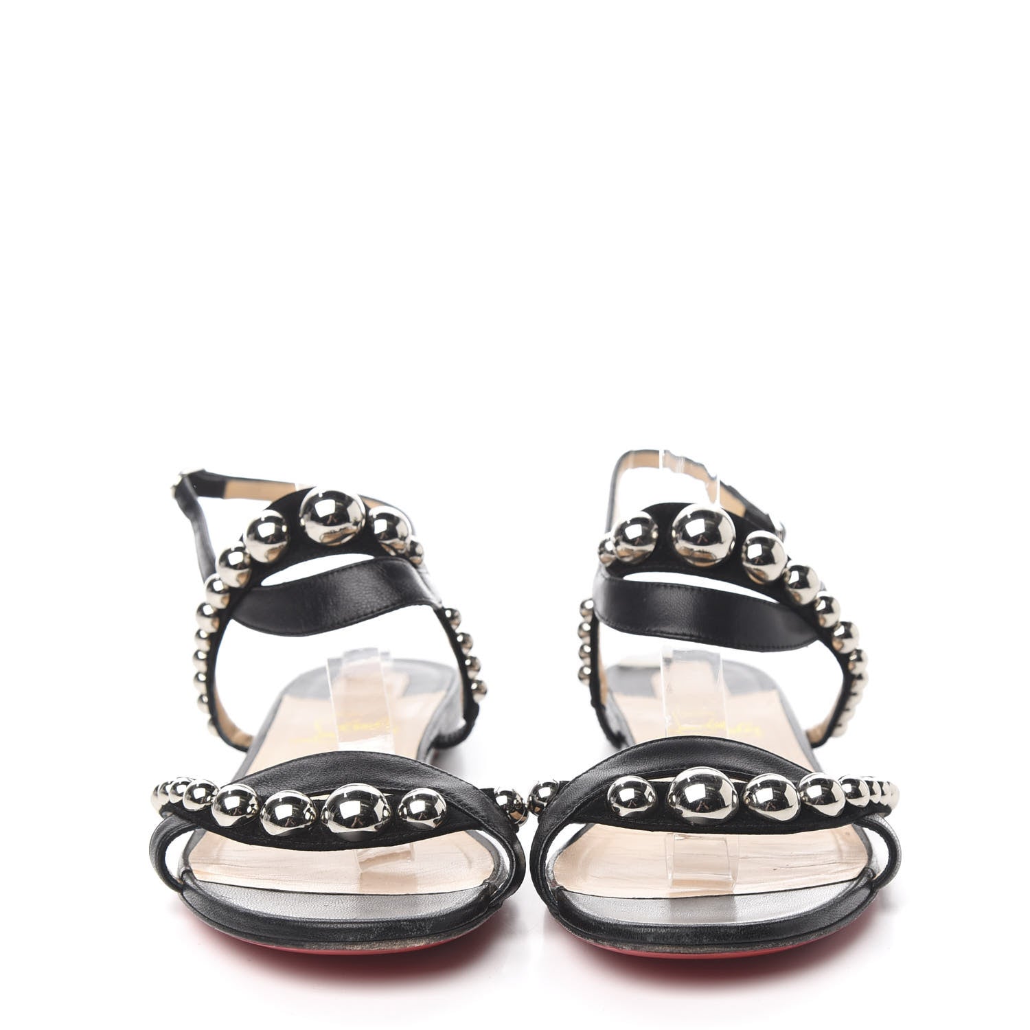 Christian Louboutin Nappa Galeria Flat Sandals 38.5 Black 2 of 11