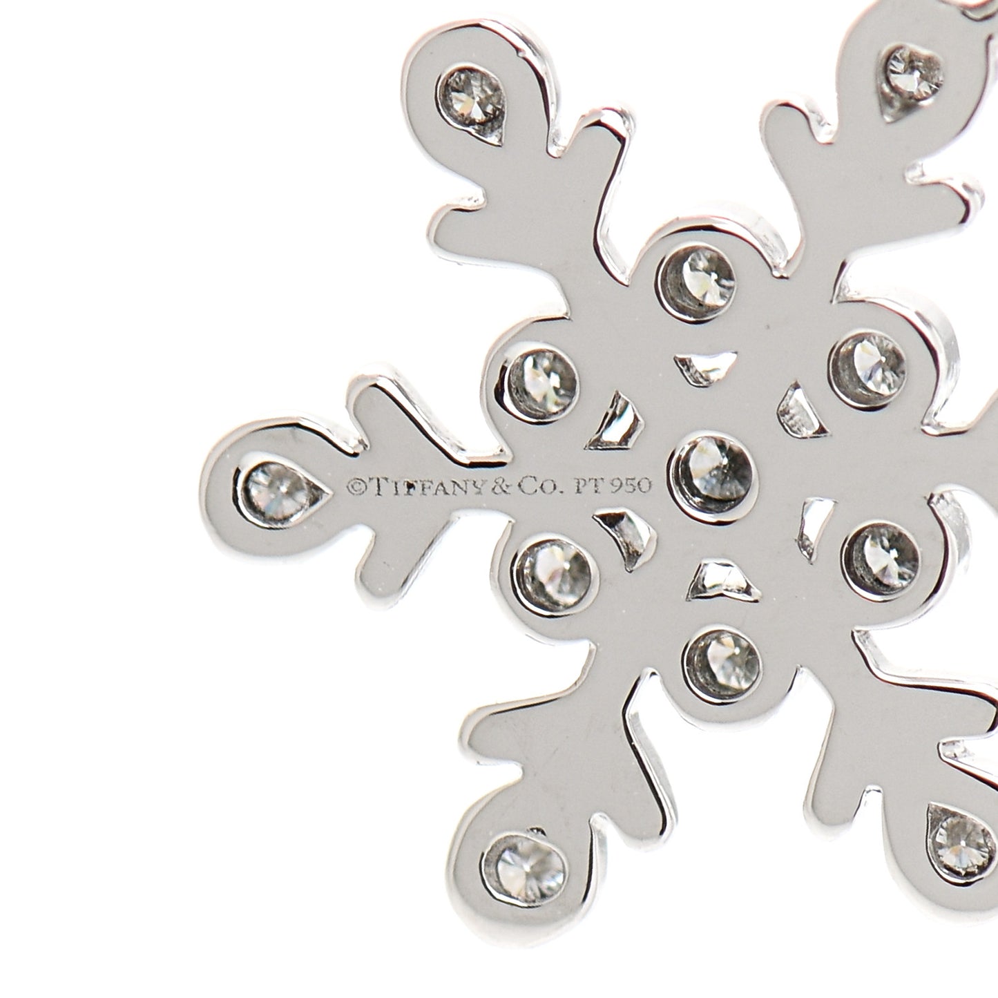 Platinum Diamond Snowflake Charm