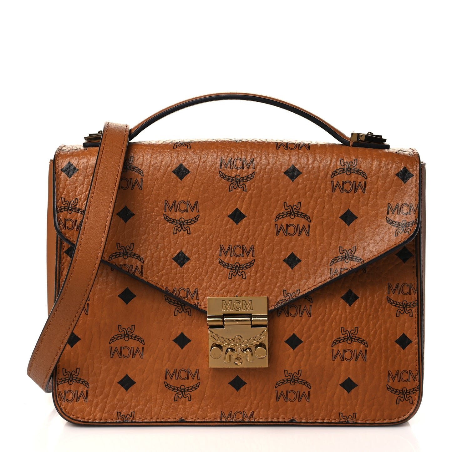 Visetos Medium Patricia Satchel Cognac
