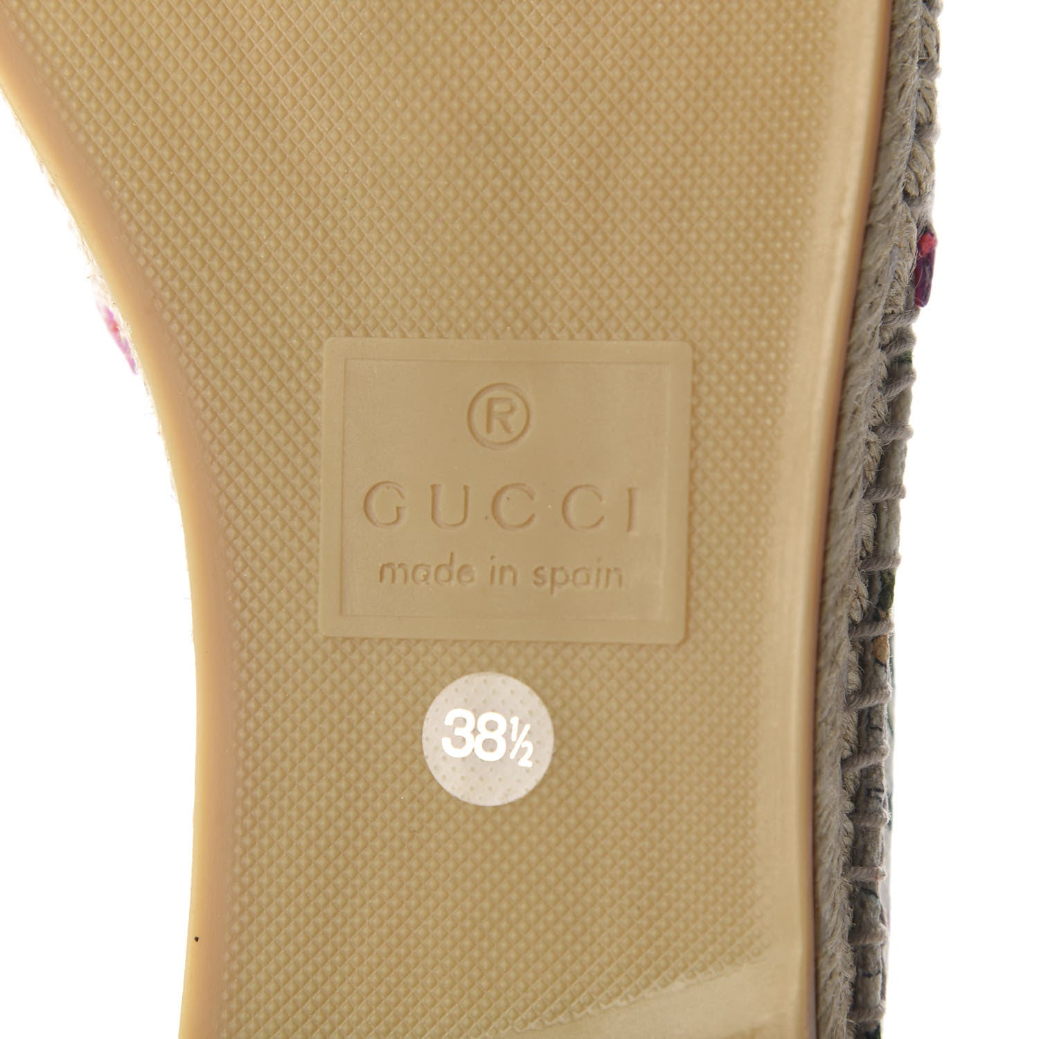 Gucci Canvas Flora Print Espadrilles 38.5 White Multicolor Fuxia 9 of 11
