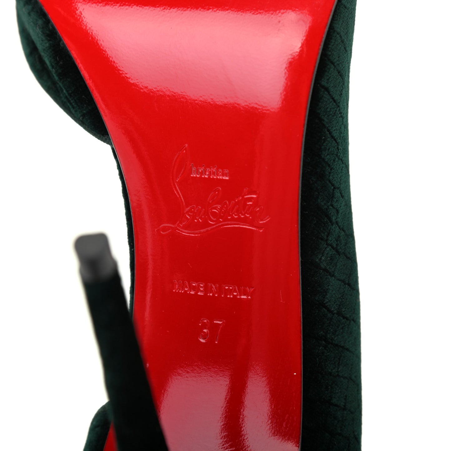 Velluto Stamp Iriza 100 Pumps 37 Verde
