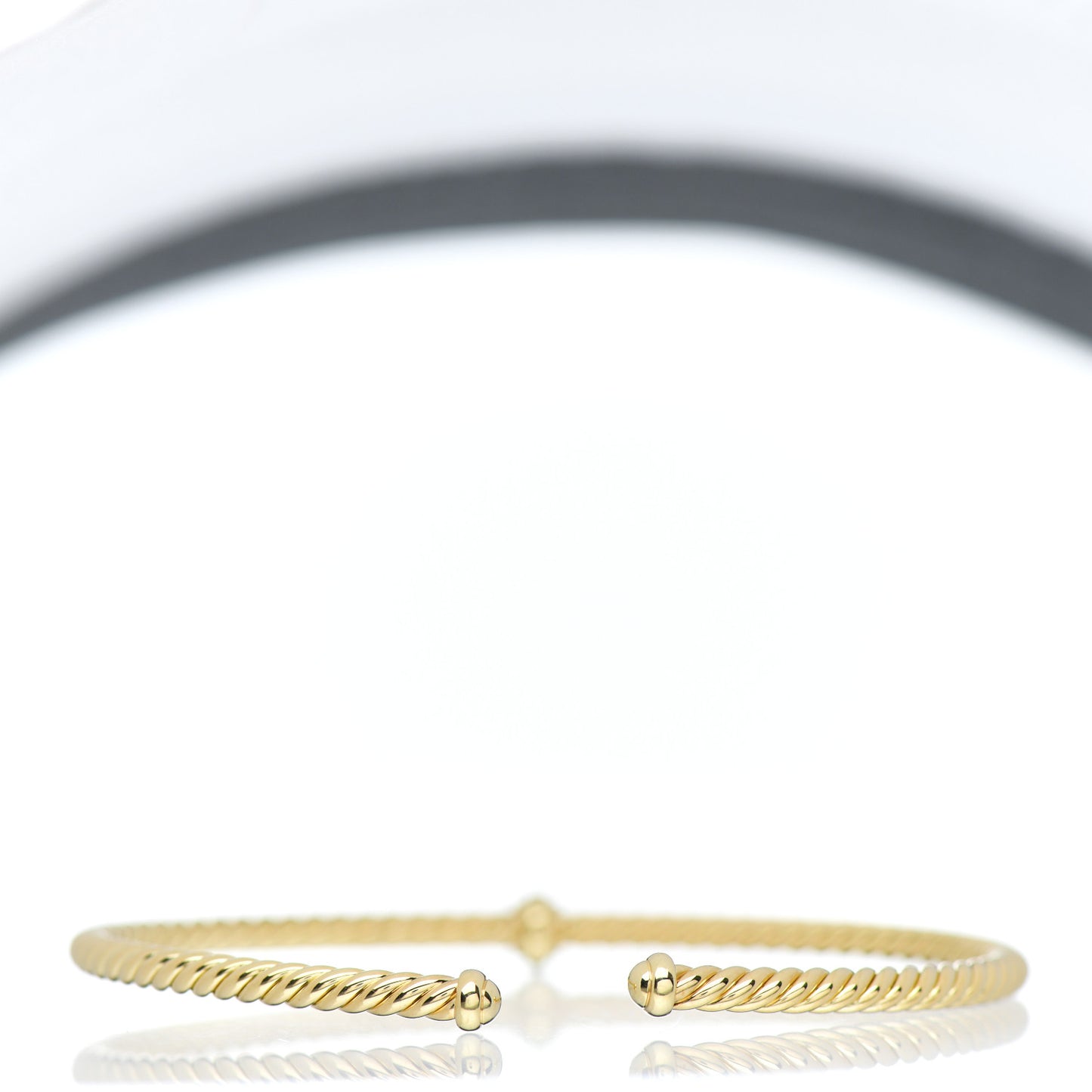 18K Yellow Gold Diamond 3mm Renaissance Center Station Bracelet