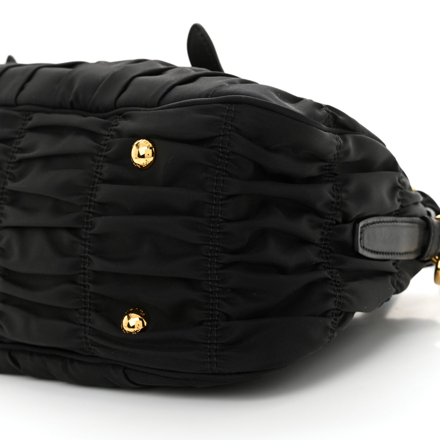 Tessuto Nylon Gaufre Shopping Satchel Black