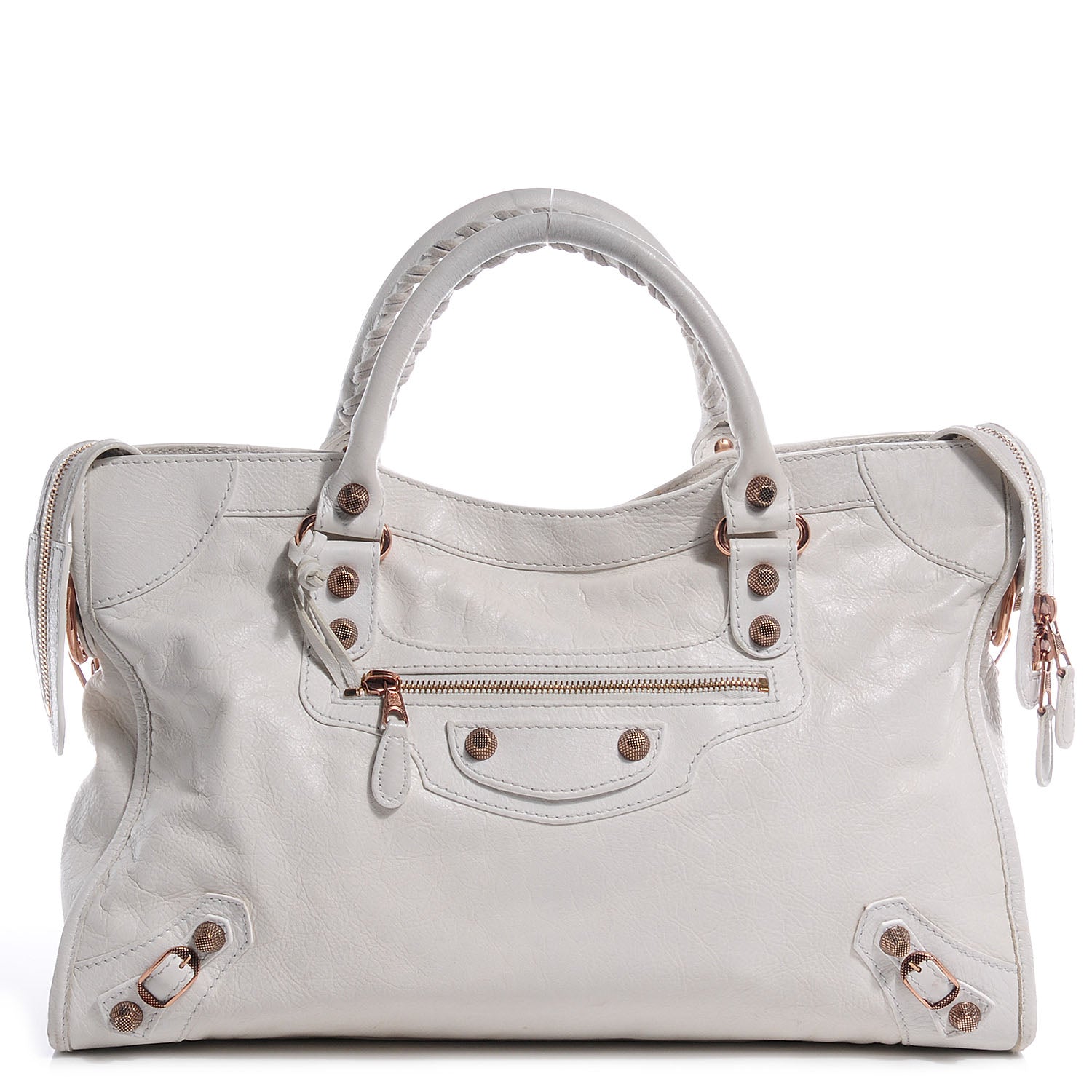 Balenciaga Agneau Giant 12 Rose Gold Hardware City White 1 of 12