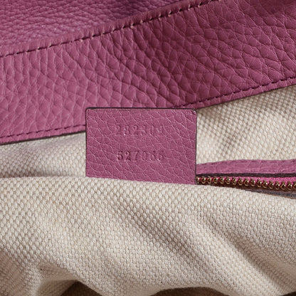 Gucci Pebbled Calfskin Medium Soho Shoulder Bag Fresia Rose 7 of 7