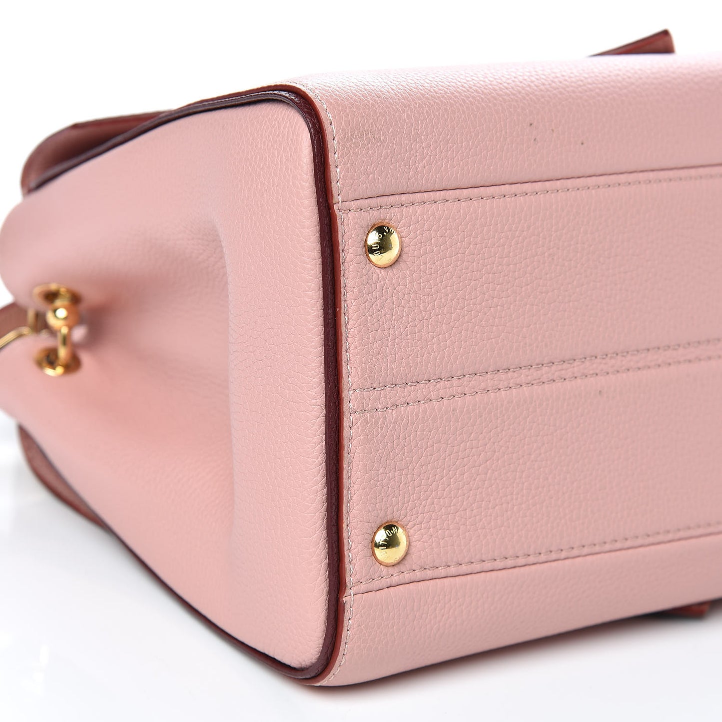 Grained Calfskin Monogram Double V Rose Poudre