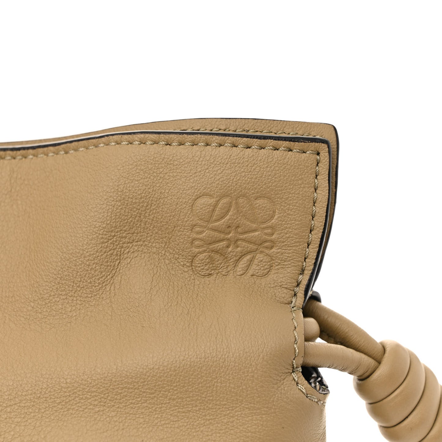 Calfskin Mini Flamenco Knot Clutch Clay Green