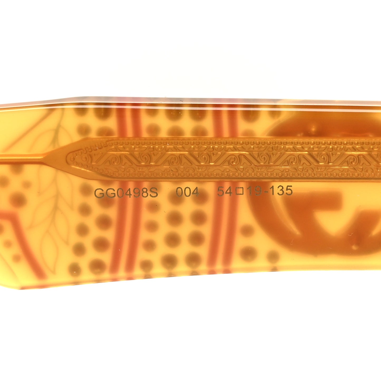 Acetate Crystal Square Frame Sunglasses GG0498S Yellow
