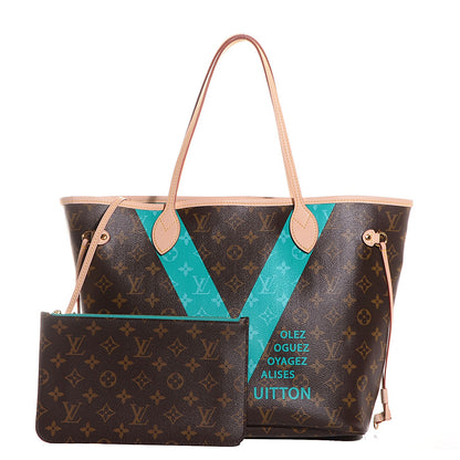 Louis Vuitton Monogram V Neverfull MM Turquoise 2 of 10