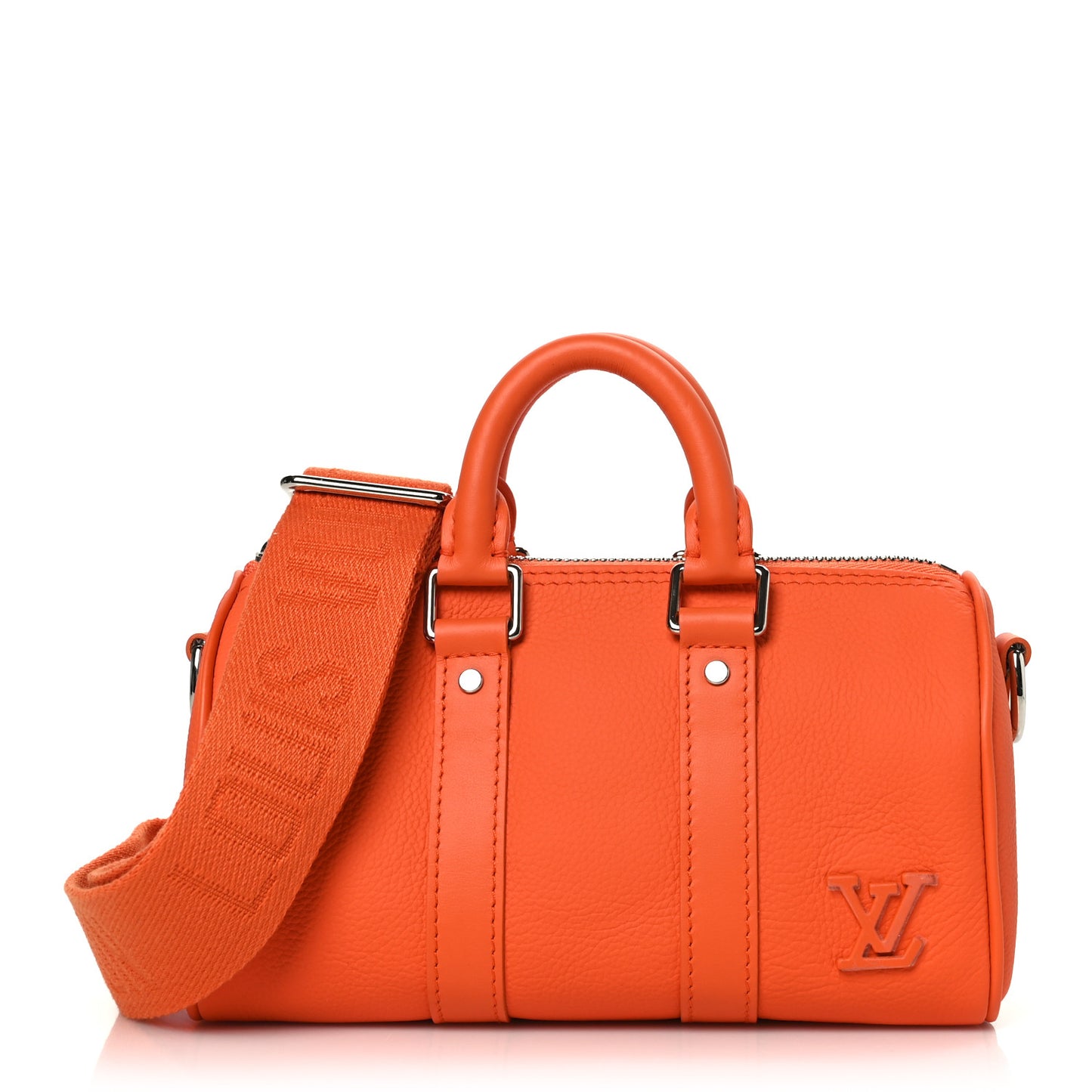 Grained Calfskin Aerogram Keepall XS Orange