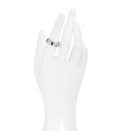 Cartier 18K White Gold 5.5mm LOVE Ring 54 6.75 2 of 4