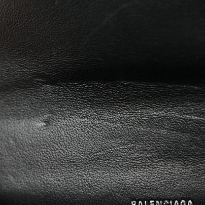 Balenciaga Shiny Calfskin Crocodile Embossed XS Sharp Top Handle Bag Navy 10 of 10