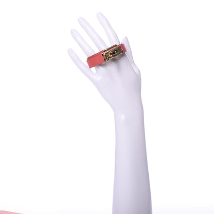 Hermes Epsom Kelly Double Tour Bracelet S Rose Jaipur 2 of 6