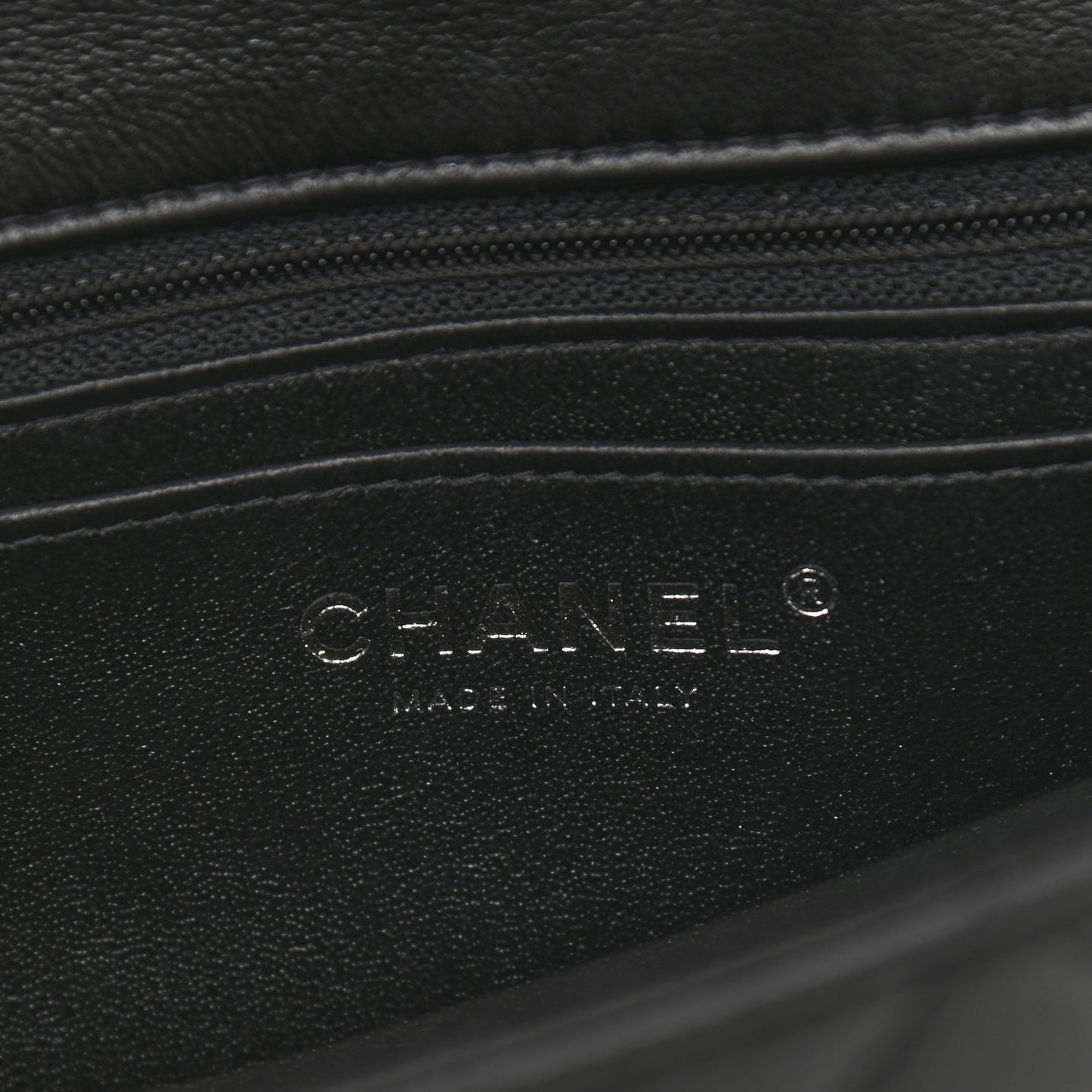 Lambskin Quilted Mini Rectangular Flap Black