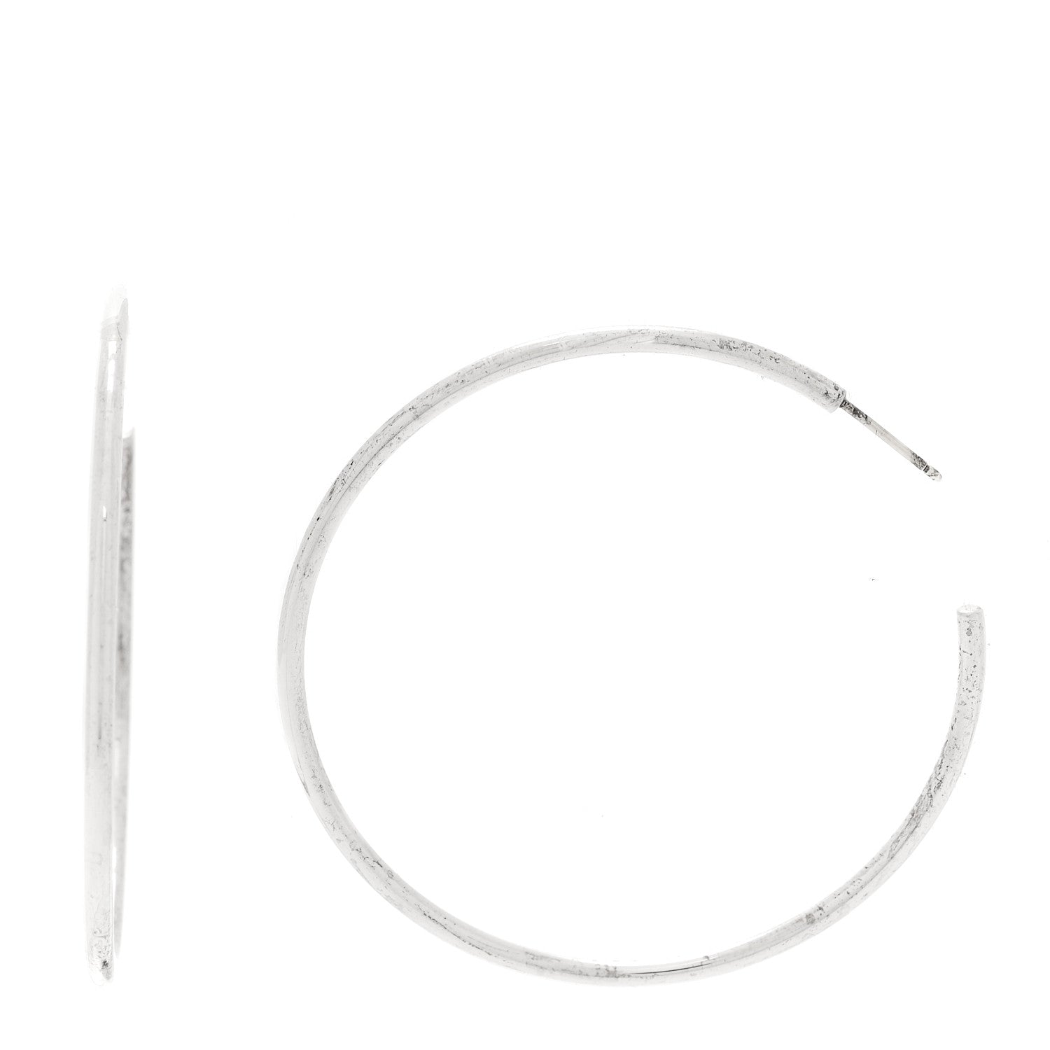 Tiffany Sterling Silver Large Hoop Earrings 1 of 4