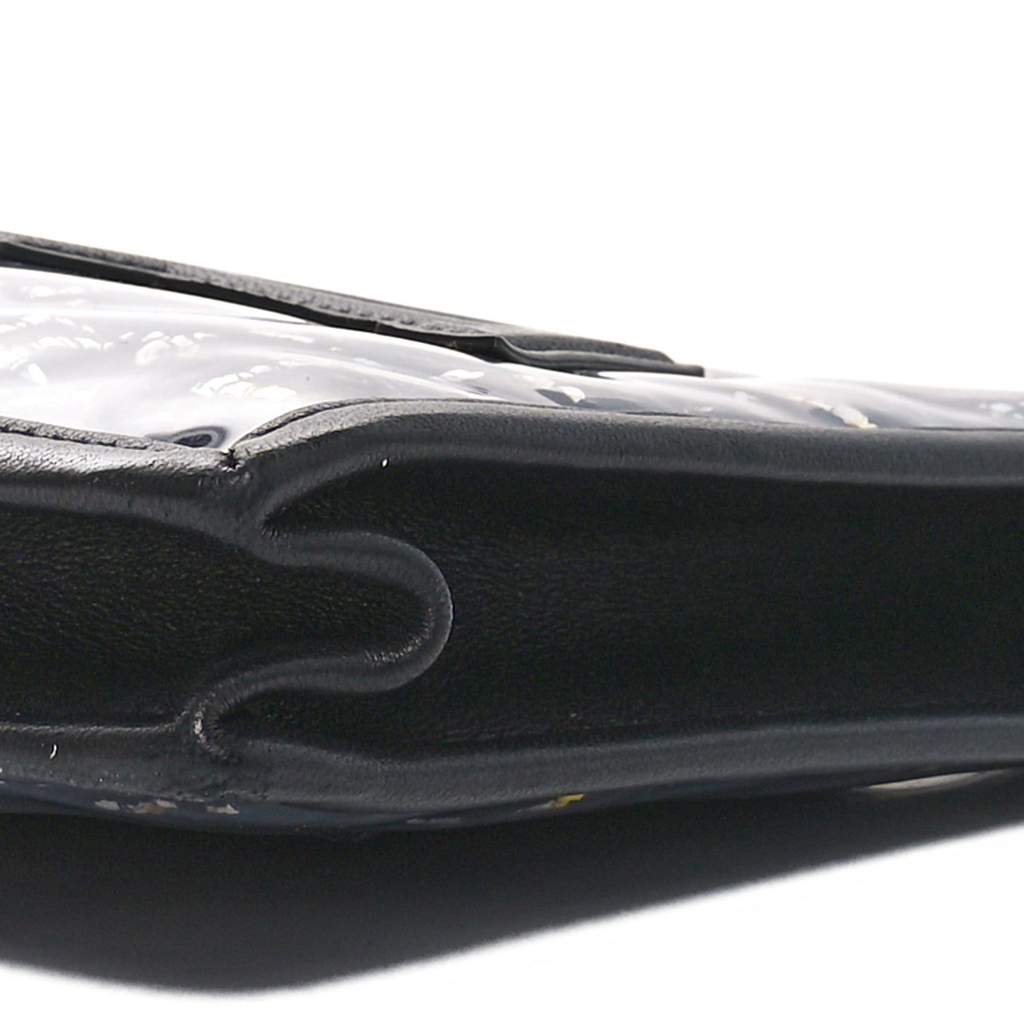 Tweed PVC Lambskin Large Pouch Black