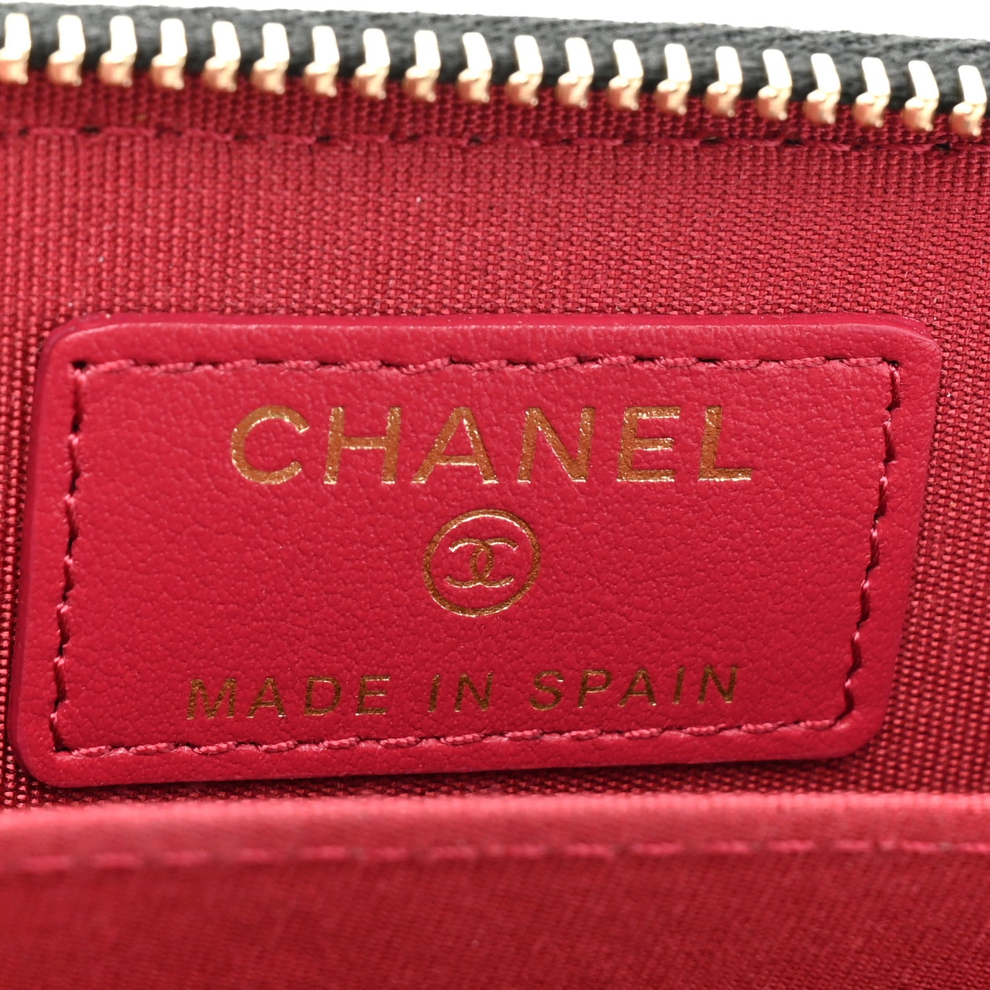 Lambskin Quilted Chanel 19 Zip Around Coin Purse Wallet Black