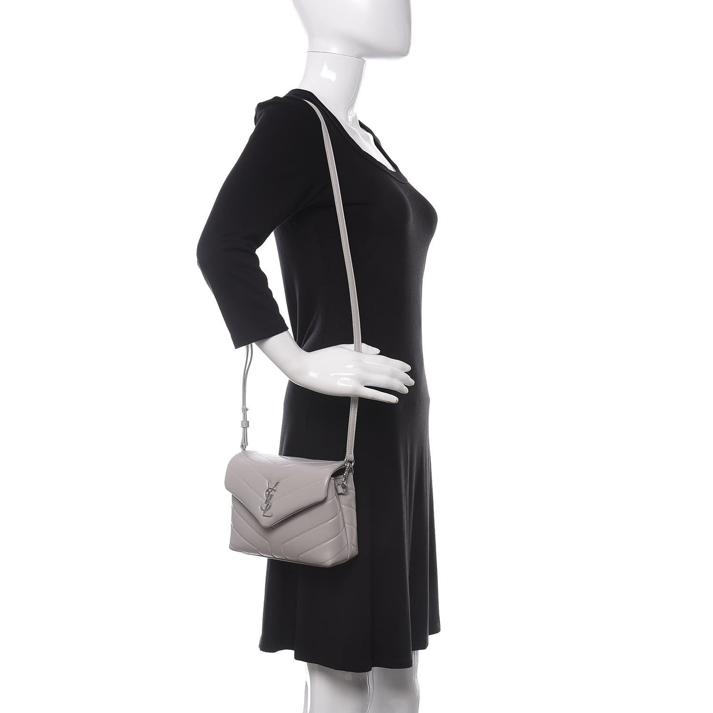 Calfskin Y Quilted Monogram Toy Loulou Satchel Granite