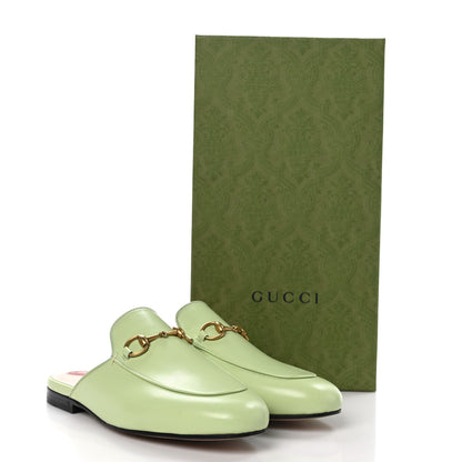 Gucci Malaga Kid Womens Princetown Slippers 37 Pistachio Green 8 of 8
