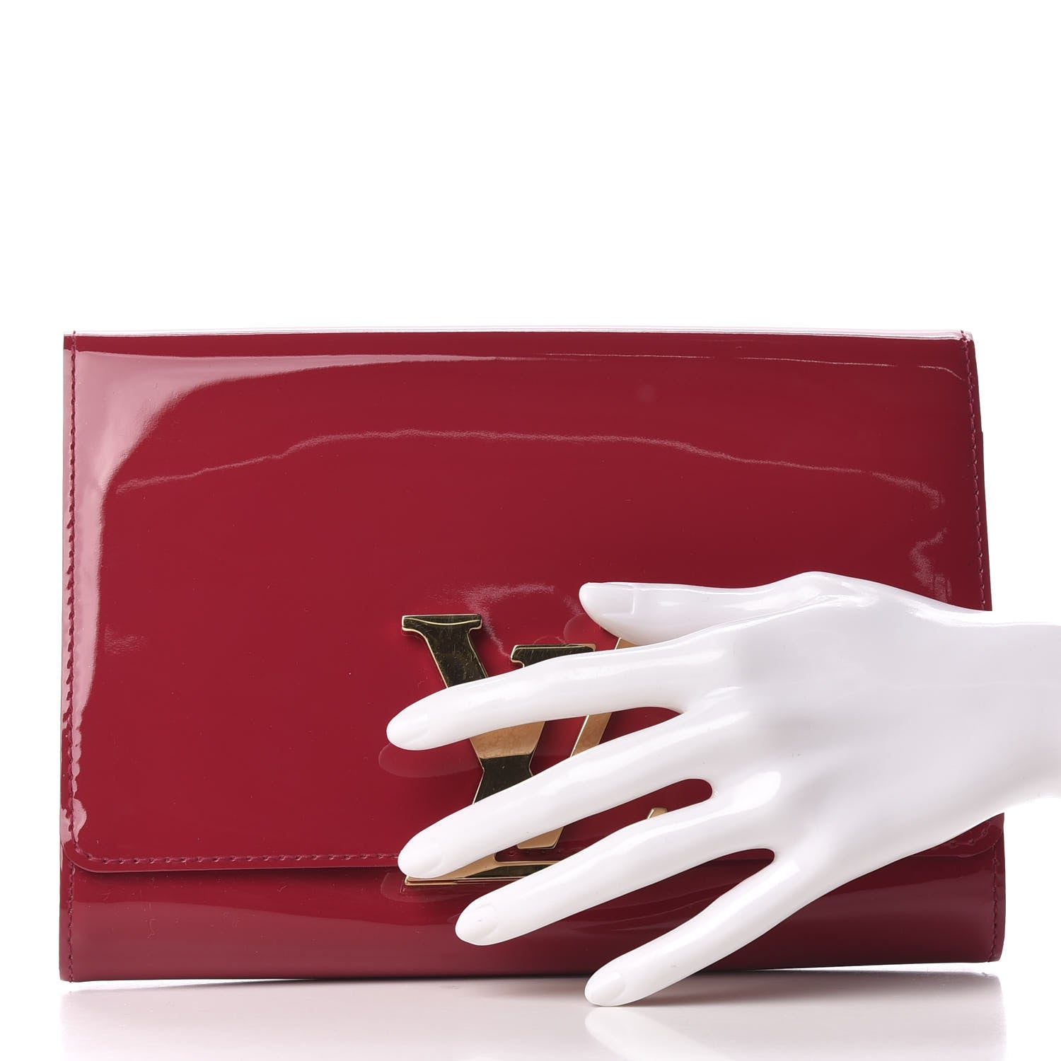 Louis Vuitton Patent Neo Sobe Louise Evening Clutch Rose Indien 2 of 8