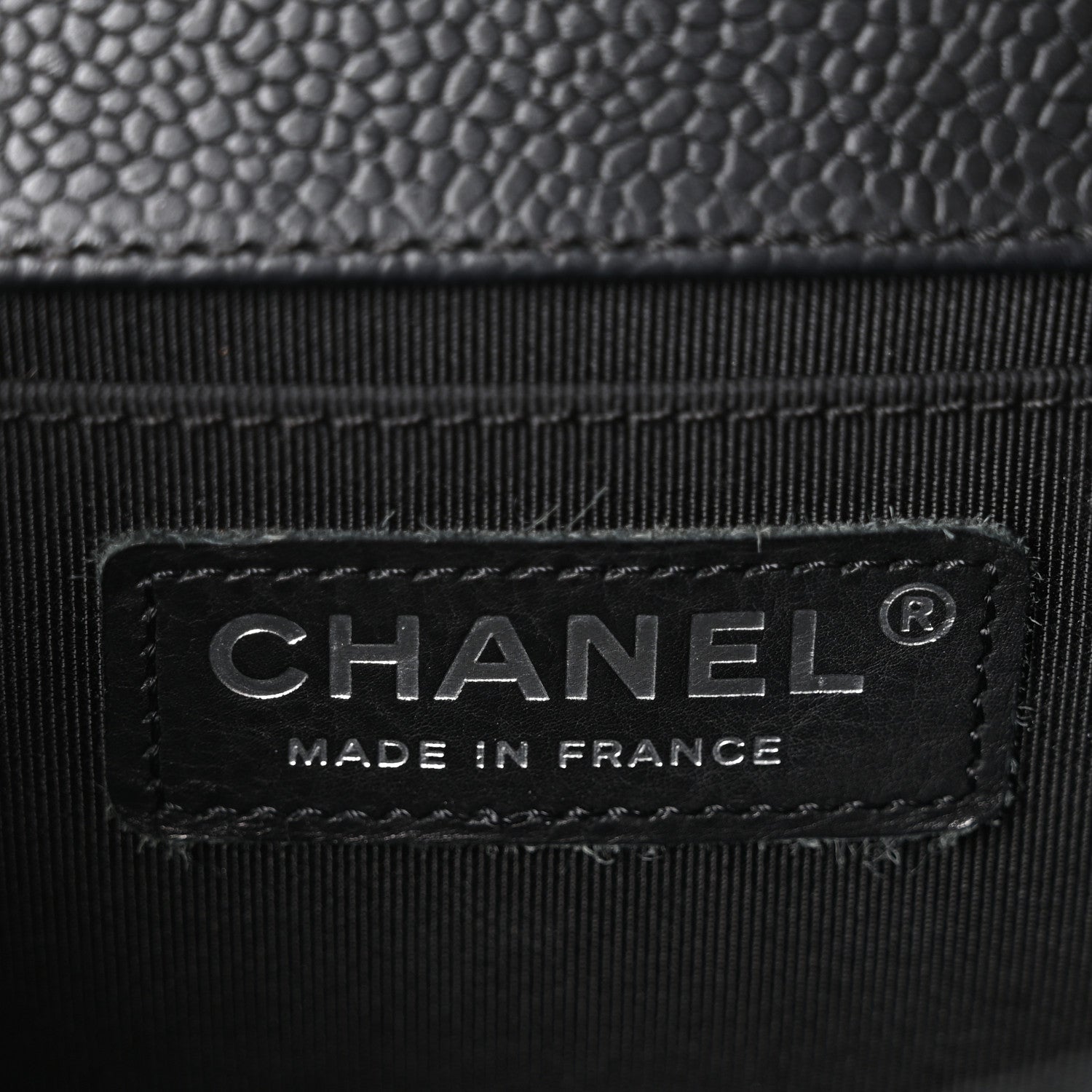 Chanel Caviar Chevron Quilted Medium Boy Flap Black 6 of 10