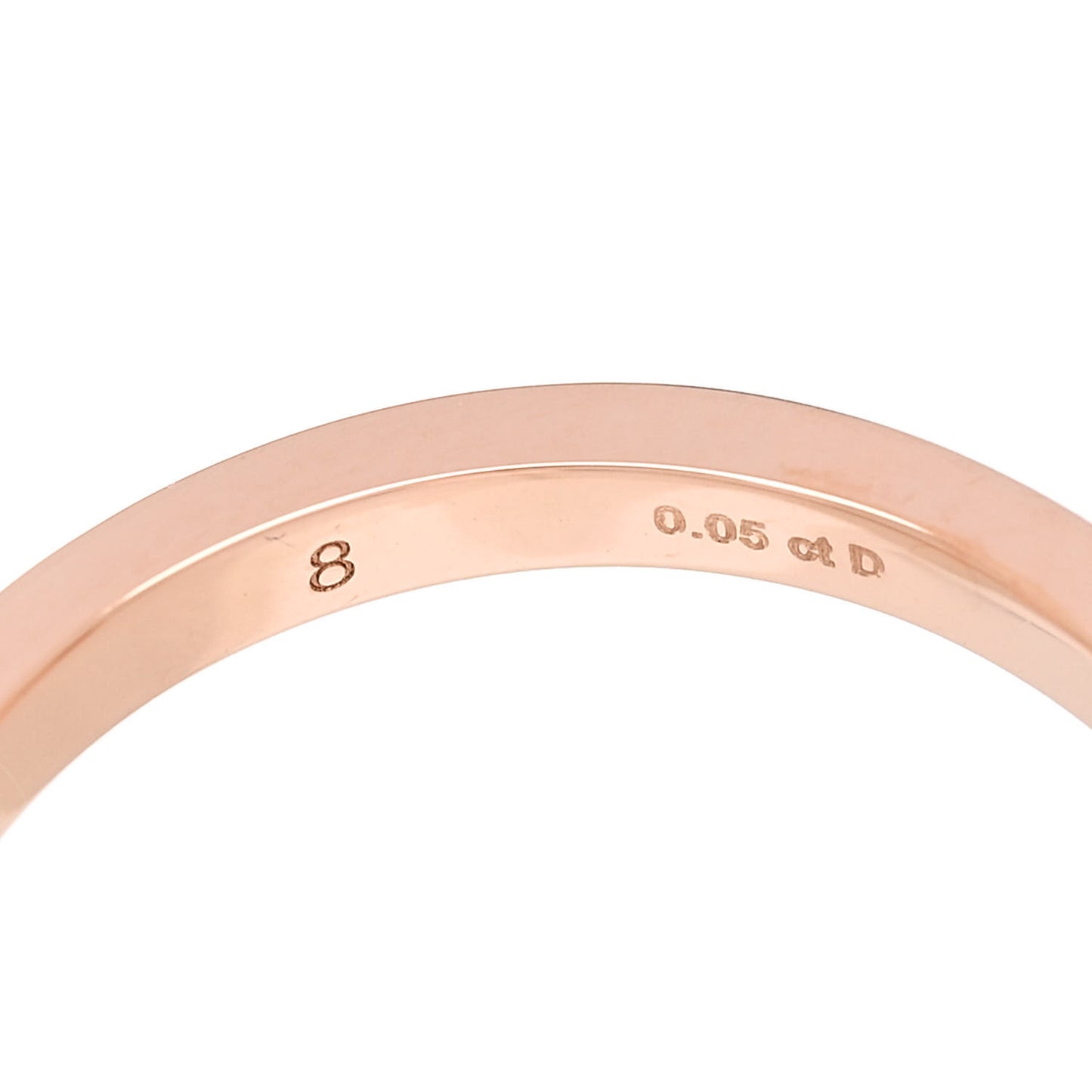 18K Rose Gold Diamond GG Running Ring 48 4.5
