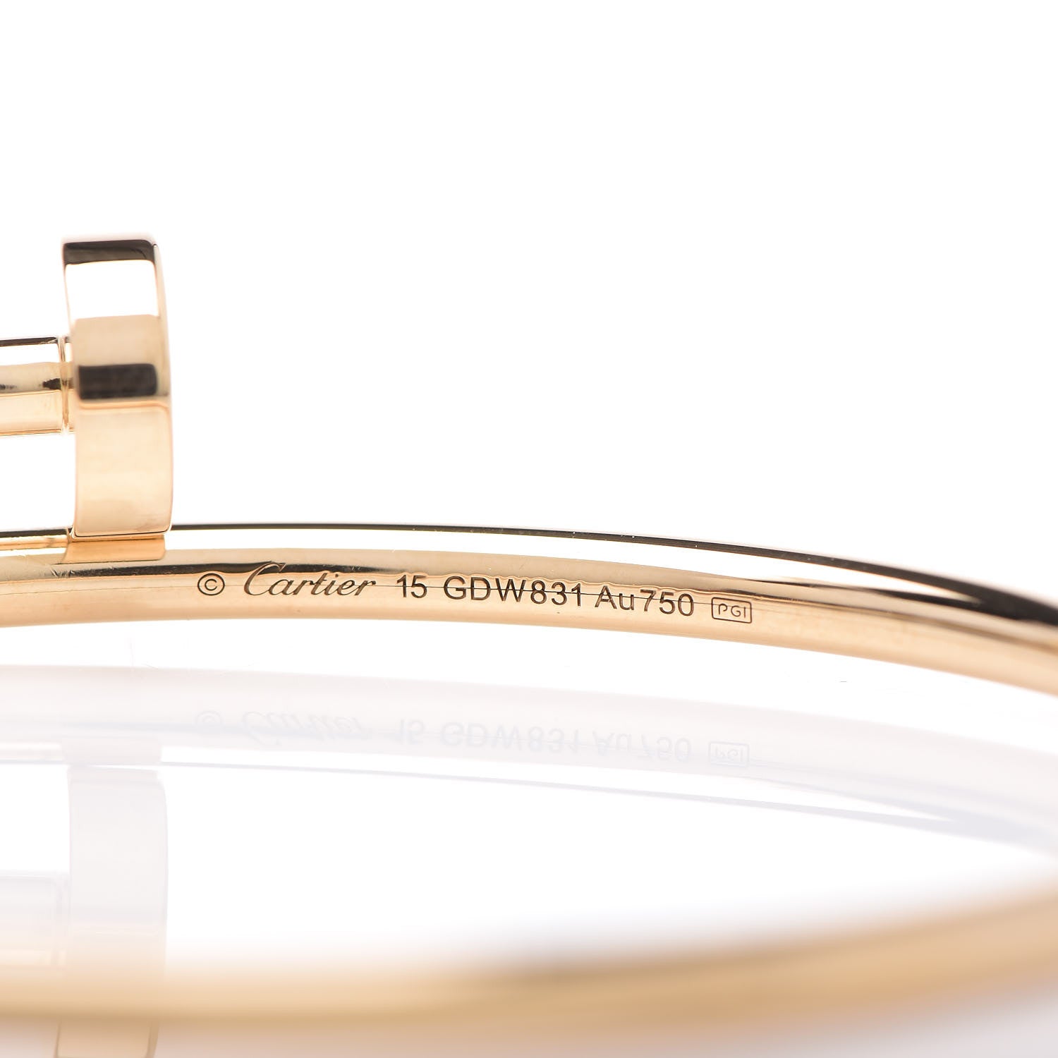 Cartier 18K Yellow Gold Small Juste Un Clou Bracelet 15 5 of 6