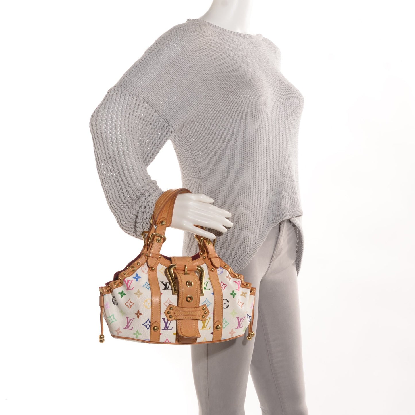 Monogram Multicolor Theda GM White