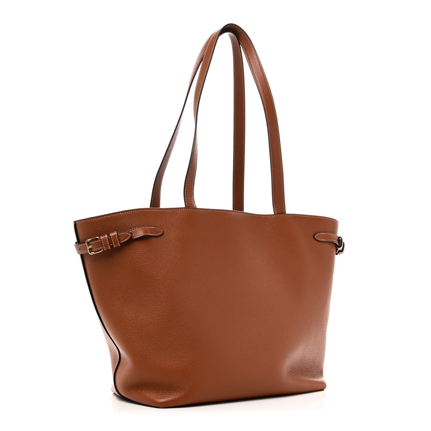 Celine Grained Calfskin Triomphe Medium Cabas Anais Tan 3 of 9