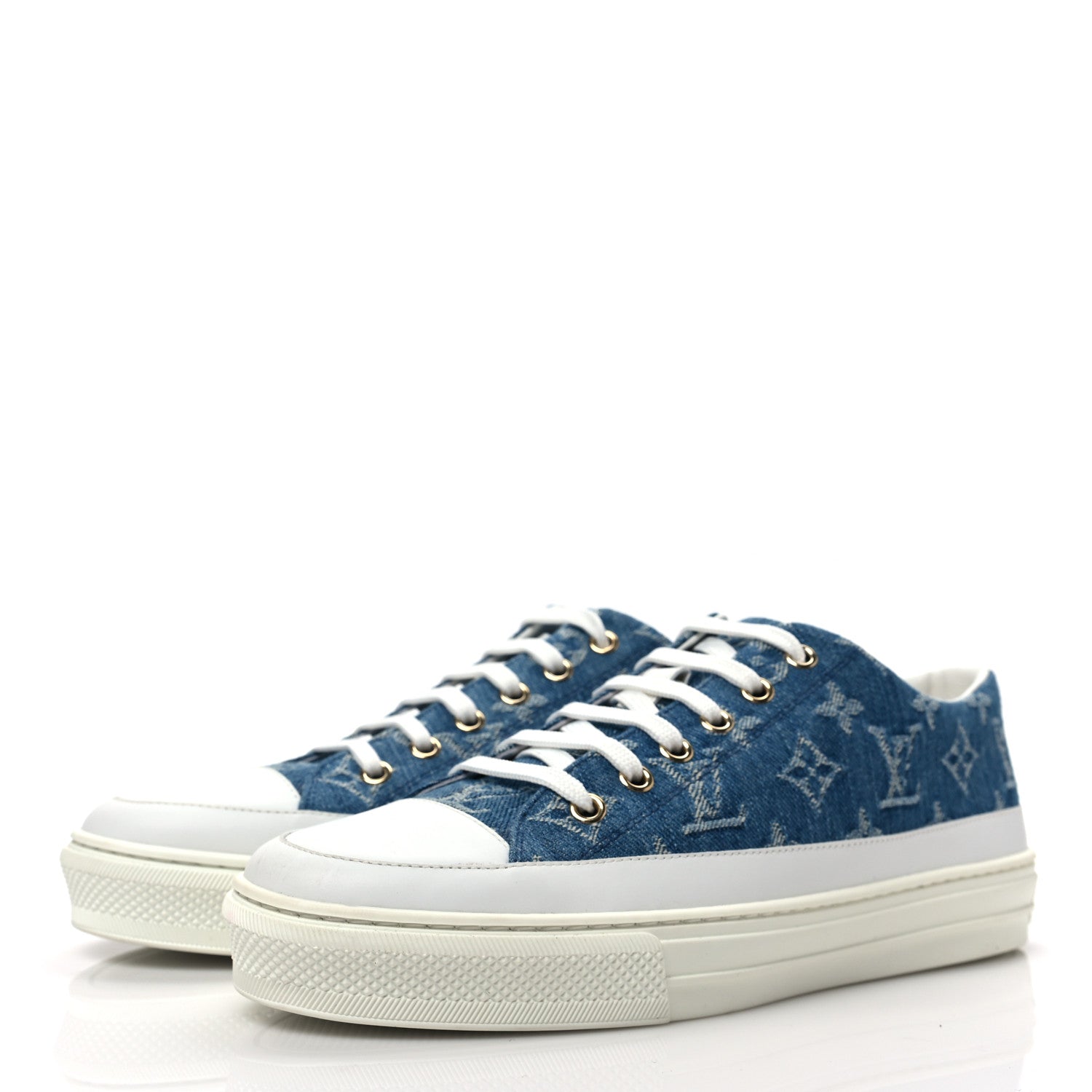 Louis Vuitton Denim Monogram Stellar Sneakers 39 Bleu Jeans Blue 3 of 8