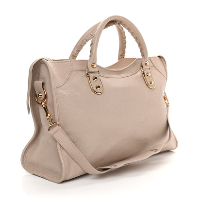 Balenciaga Chevre Gold Hardware Metallic Edge City Beige Praline 3 of 14