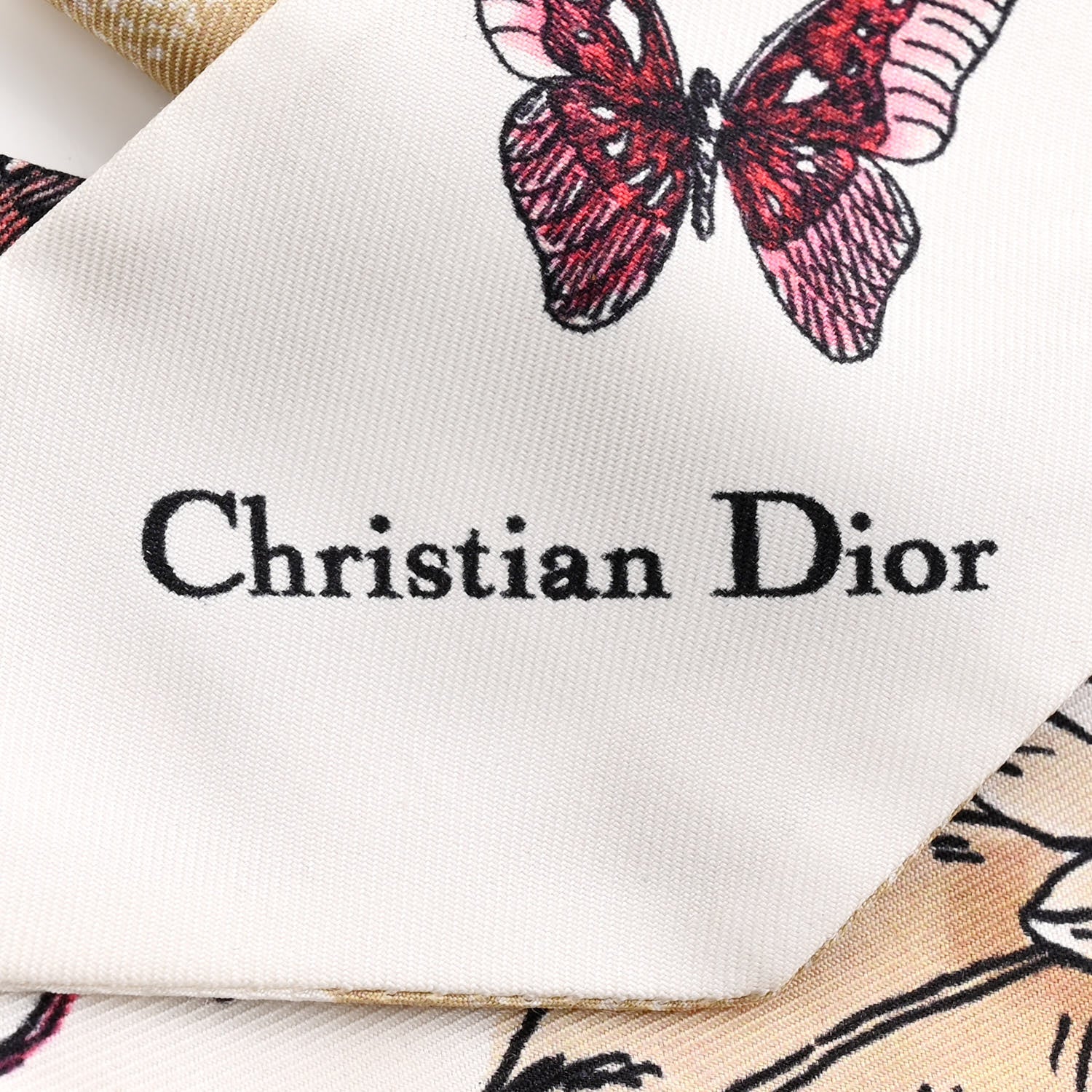 Christian Dior Silk Hibiscus Mitzah Scarf Multicolor 3 of 4