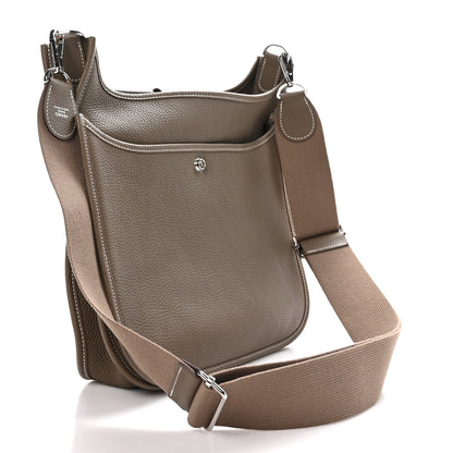Hermes Taurillon Clemence Evelyne III PM Etoupe 3 of 9