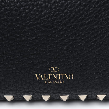 Valentino Garavani Pebbled Calfskin Mini Rockstud Flip-Lock Messenger Bag Black 11 of 11