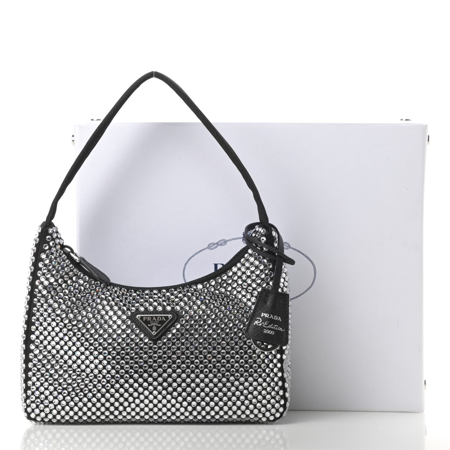 Prada Satin Crystal Mini Re-Edition 2000 Bag Cristal 11 of 11
