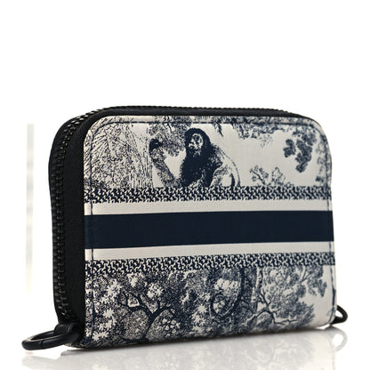 Christian Dior Technical Fabric Embroidered Toile De Jouy DiorTravel Detachable Card Holder Blue 3 of 7
