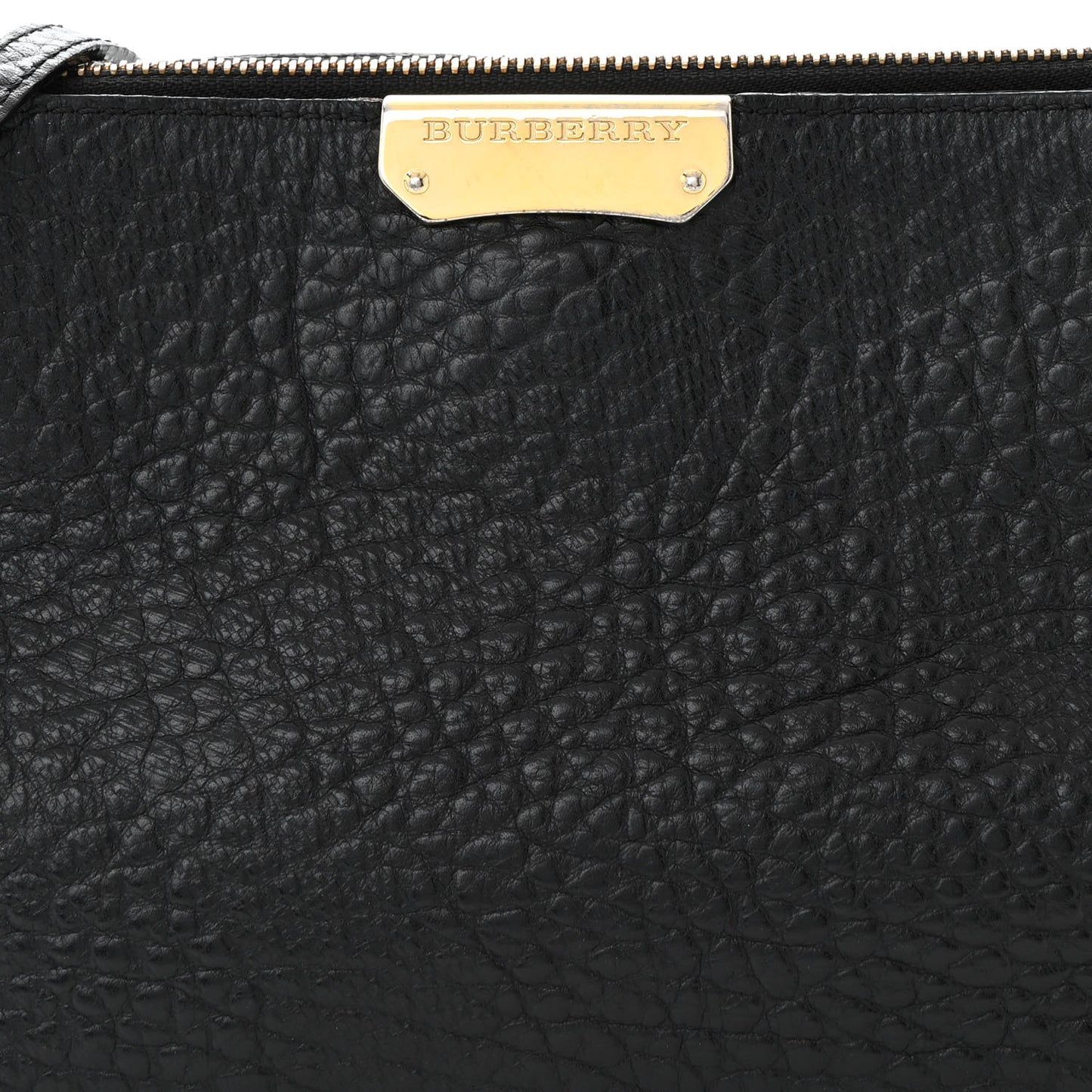 Signature Grain Calfskin Check Embossed Small Chichester Crossbody Clutch Bag Black