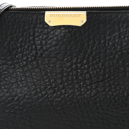 Burberry Signature Grain Calfskin Check Embossed Small Chichester Crossbody Clutch Bag Black 9 of 14